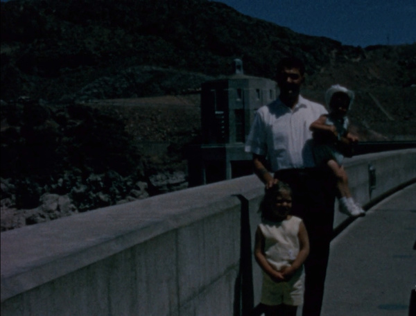 Lori, Sister, and Father on Hoover Dam