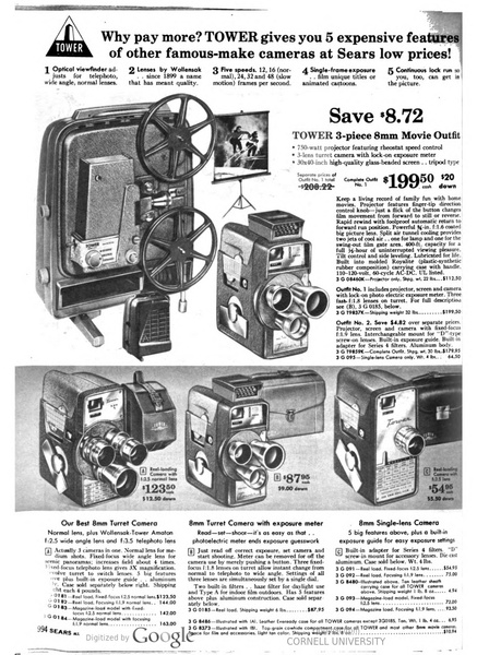 Sears Fall & Winter 1958 Tower Cameras