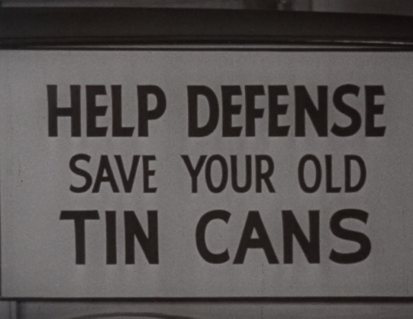 Propaganda Sign on Conserving Tin Cans