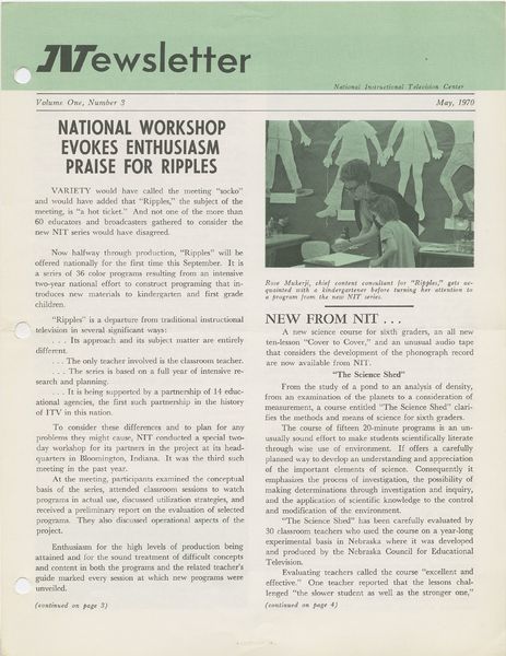 May 1970 NIT Newsletter