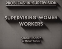 Supervising Women Workers