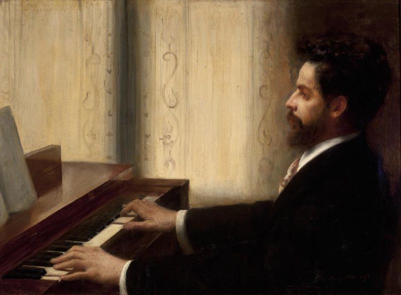 Painting: Retrato do Maestro Alberto Nepomuceno, 1895