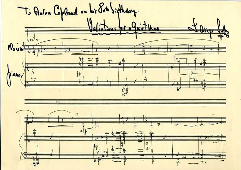 Score: Variations for a Quiet Man, op. 79 (1980)