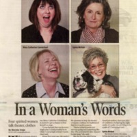 Hoosier Times "In a Woman's Words- Four spirited women talk theater, clothes" 1.jpg