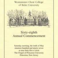 Westminster Choir College of Rider University Commencement May 10 1997 p.1.jpg