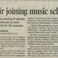 Herald-Times _Sylvia McNair joining music school faculty_ Aug 3 2006 p.1.jpg