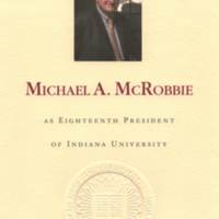 Inauguration of Michael A. McRobbie Oct 18 2007 p.1.jpg