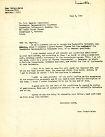 Letter (Draft): Juan Orrego-Salas to R.H. Wagerin, Louisville Philharmonic Society, 1954