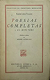 Book cover: Poesias completas y El minutero (1953) 