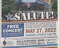Photo of flyer for Salute! concert 2022