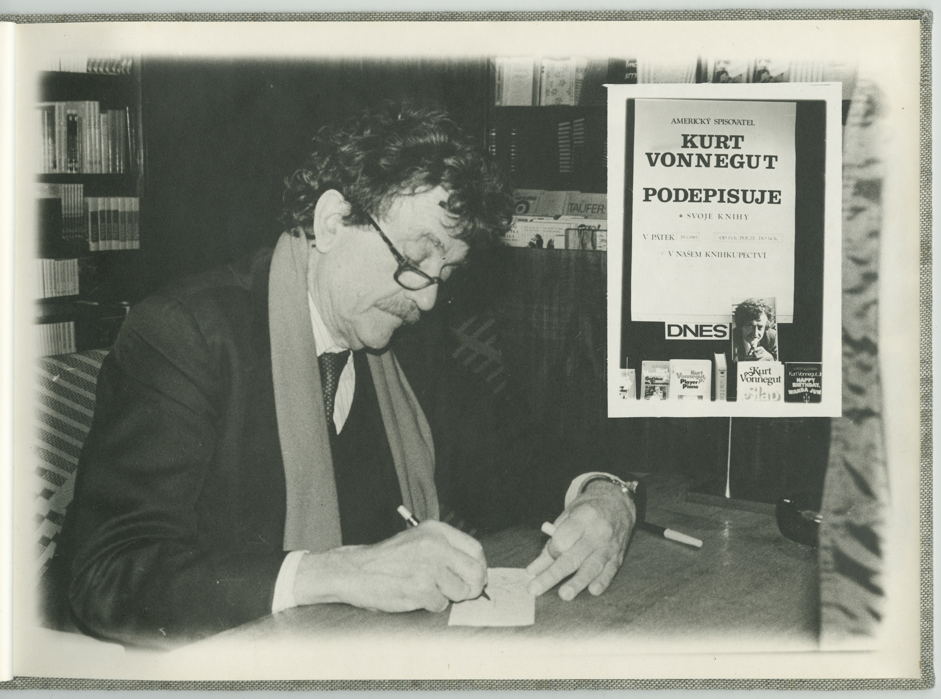 Private album of photographs depicting Kurt Vonnegut’s visit to Prague in 1985.