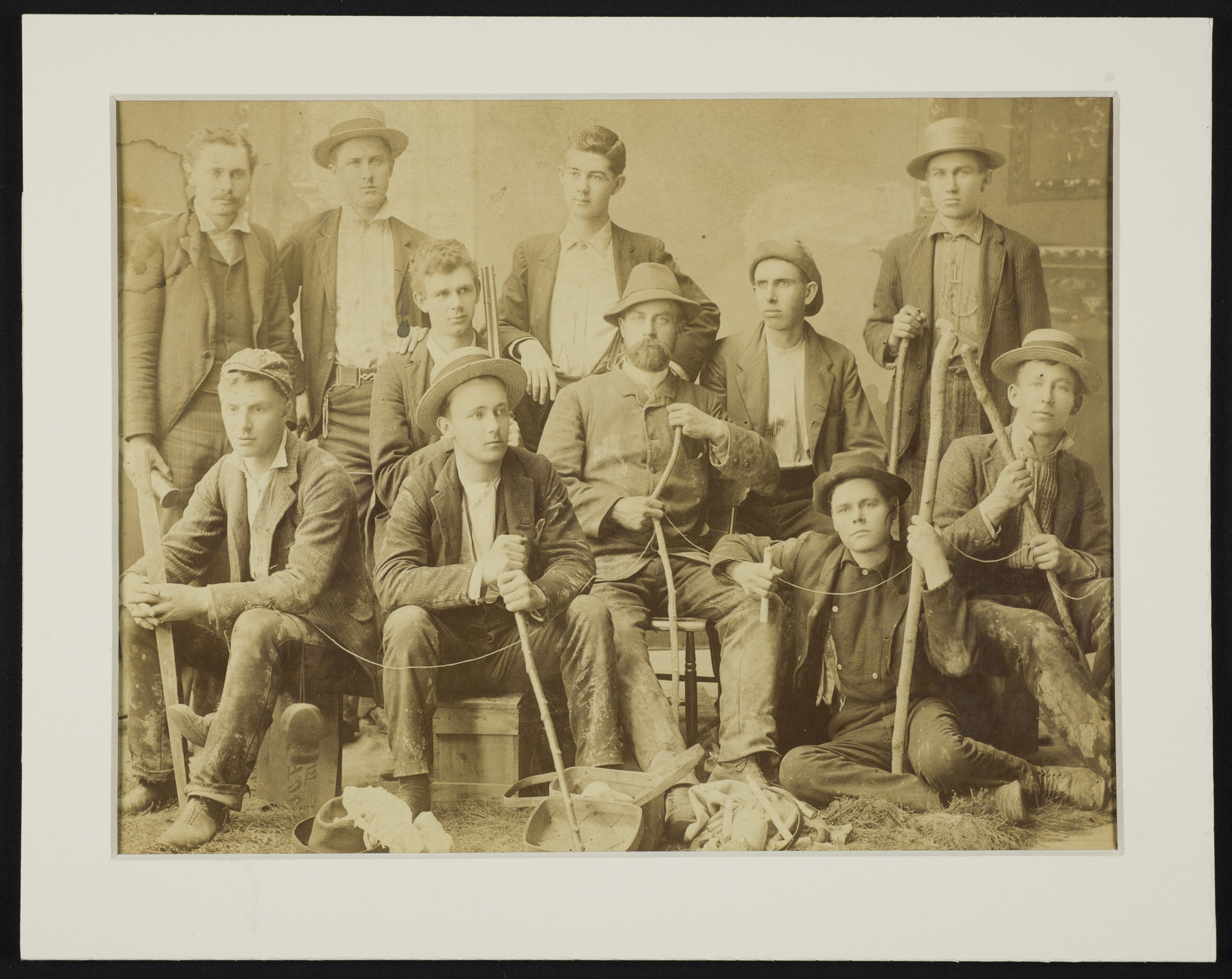 Theodore Dreiser with Indiana University Cavers, 1890.
