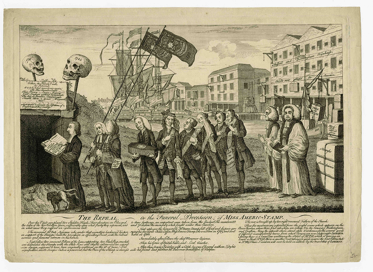 THE REPEAL. Or the Funeral Procession of MISS AMERIC-STAMP 