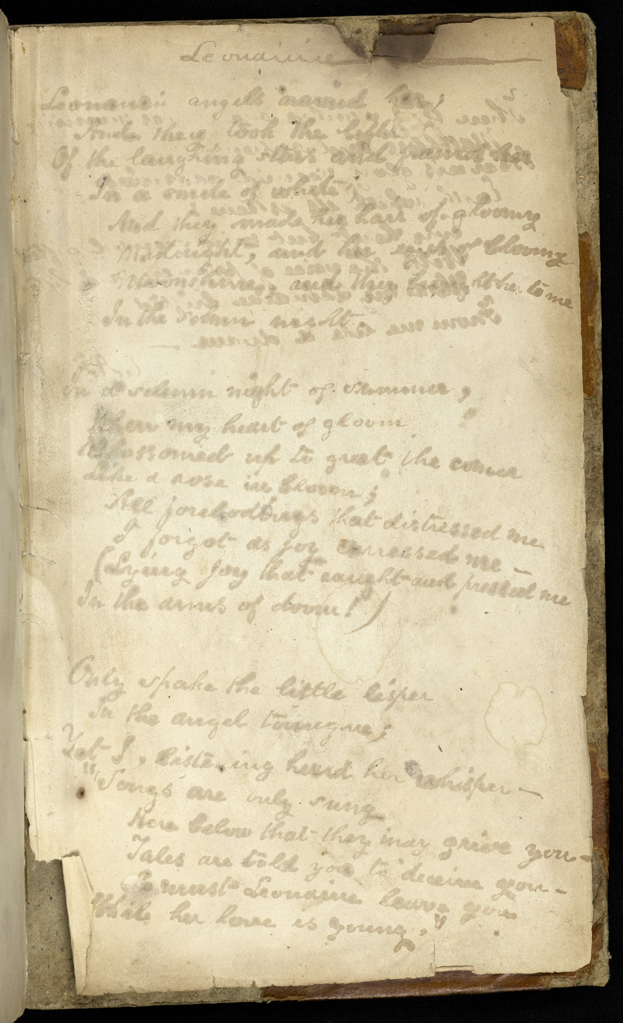  “Leonainie,” written on back flyleaf of An Abridgmentof Ainsworth’s Dictionary, English and Latin,ca. 1850.