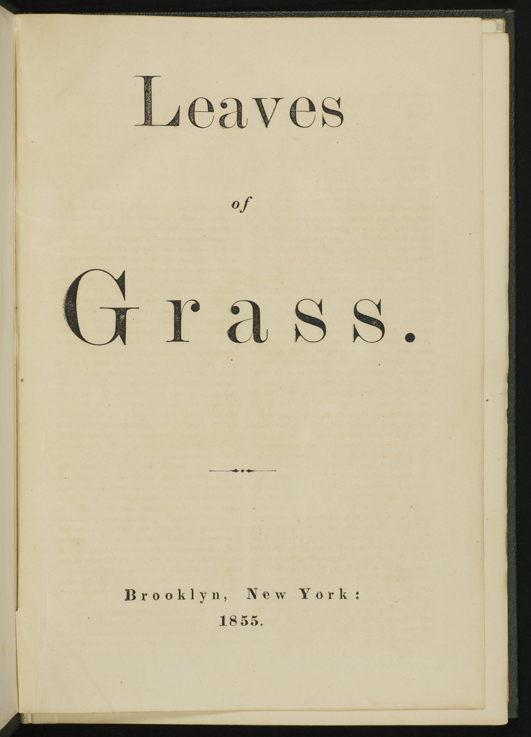 1855 Leaves Of Grass