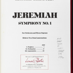 Jeremiah Symphony 1.1