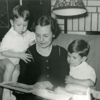 Tom and Richard Lugar as Children with their Mother