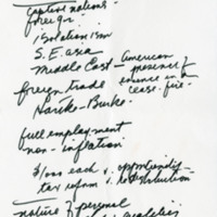 Handwritten Notes from the 1972 Republican National Convention