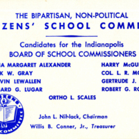 Candidates for the Indianapolis Board of School Commissioners, 1964