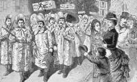 Parade of Men mocking Candidacy of Belva Lockwood