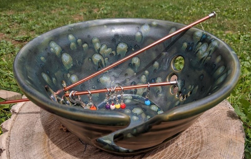 Yarn Bowl and Stitch Markers