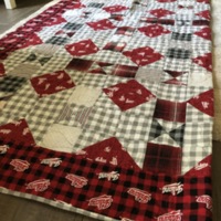 Hoosiers quilt with adapted “Somersault” pattern