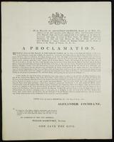By the honorable Sir Alexander Cochrane, Knight of the Bath, Vice Admiral of the Red Squadron of his Majesty&#039;s Fleet, and Commander in Chief of his Majesty&#039;s Ships and Vessels employed and to be employed in the River St.  Lawrence, and along the Coast of Nova Scotia, the Islands of Anticosti, Madelaine, St. John and Cape Breton, the Bay of Fundy, and at and about Bermuda or Somers&#039; Islands, the Bahama Islands, and the Gulph of Mexico, to the Tropic of Cancer, &amp;c. &amp;c. &amp;c. A proclamation /