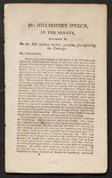 Speech, in the Senate, December 21 [1808] on the bill making further provision for enforcing the embargo.