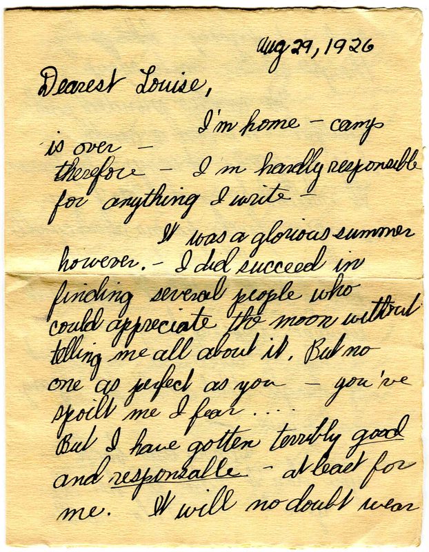 Elizabeth Bishop Letter to Louise Bradley