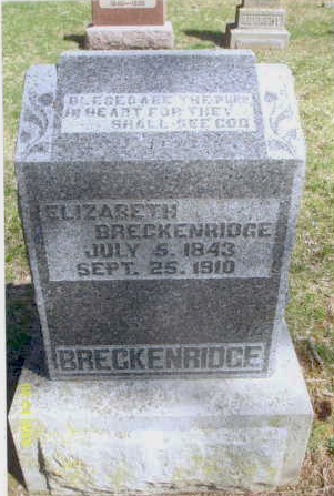 Lizzie's gravestone