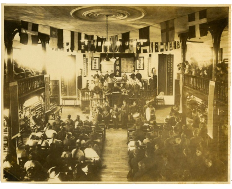 Interior of Presbyterian Church in Ningpo, c. 1900