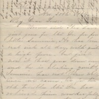 Sarah Seabrook Mitchell Wylie to Louisa Wylie Boisen, 30 November 1884