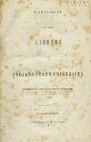 <em>Catalogue of the Library of Indiana State University</em>